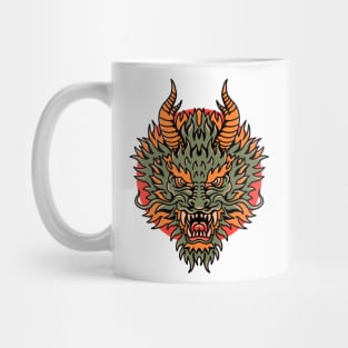 dragon face tattoo Mug